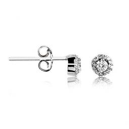 RBE 4307 - Cercei Cu Diamante | Rosa Bianco