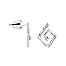 RBE 4007 - Cercei Cu Diamante | Rosa Bianco