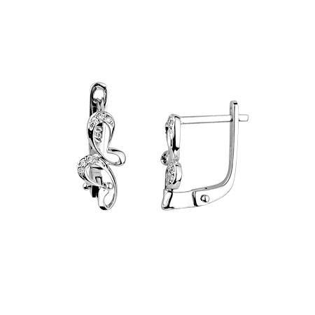 RBE 3009 - Cercei Cu Diamante | Rosa Bianco