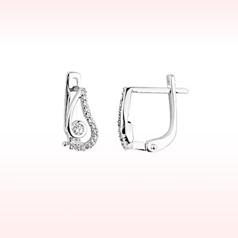 RBE 3013 - Cercei Cu Diamante | Rosa Bianco