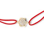 Bratara cu snur rosu - floare - SRN0018