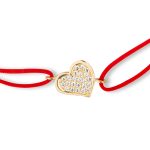 Bratara cu snur rosu - inima - SRN0001