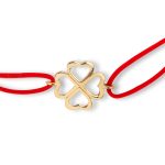 Bratara cu snur rosu - trifoi - SRN0012