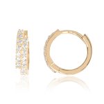 Cercei bebe cu pietre albe - CRC00017