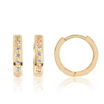 Cercei bebe cu pietre alb-roz - CRC00014