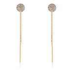 Cercei cu lant - banut cu pietre - CLN008