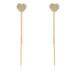 Cercei cu lant - inima - CLN012
