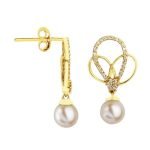 RBE 3091 - Cercei Cu Diamante | Rosa Bianco